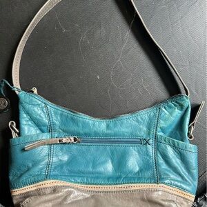 The Sak Blue gray two tone Leather handbag